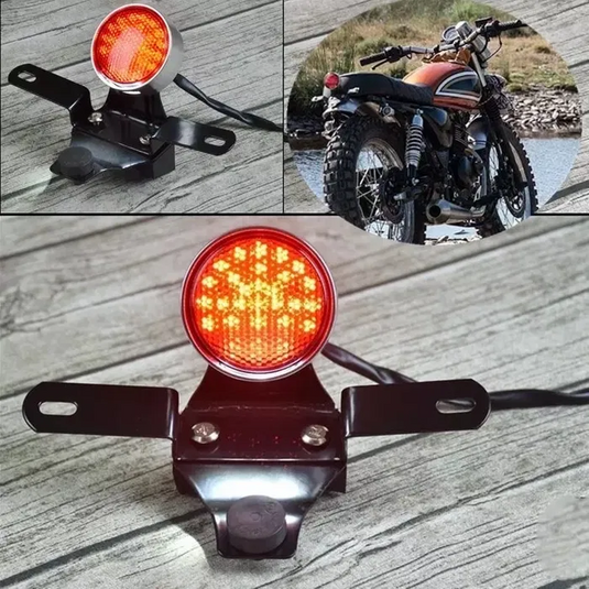 Farolim traseiro alumínio premium LED cafe racer