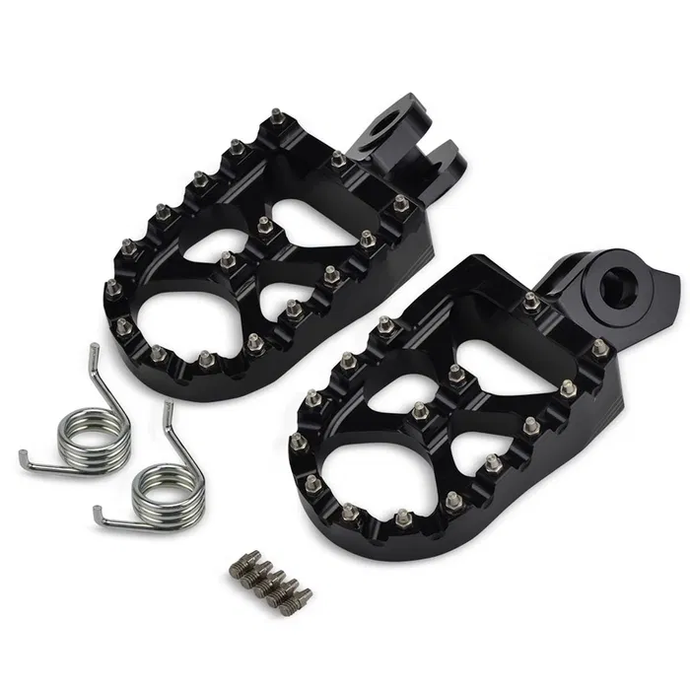 Par de pousa pés largos alumínio CNC maquinados cafe racer scrambler