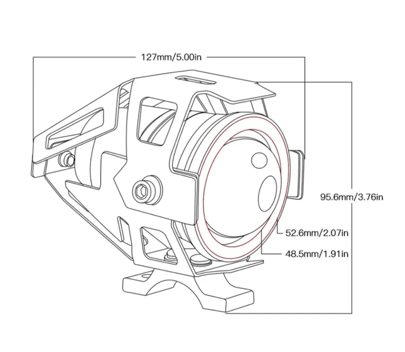 Carregue imagem no visualizador da galeriaPar de faróis auxiliares LED moto
