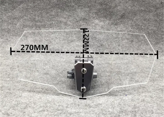 Deflector universal moto, extensor de viseira (270 mm ou 300 mm)