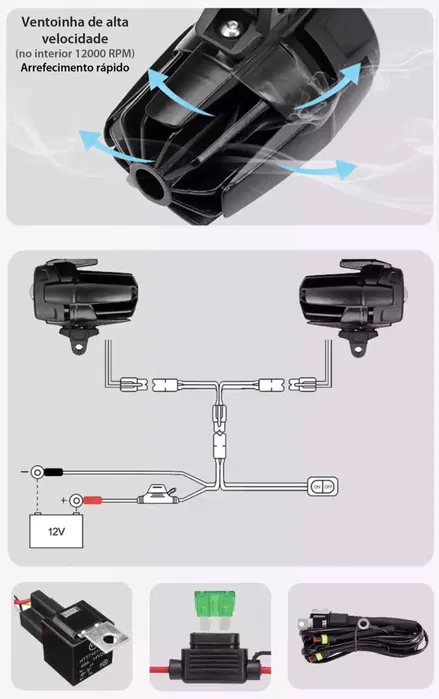 Carregue imagem no visualizador da galeriaPar de faróis auxiliares LED homologados E9 bmw suzuki yamaha
