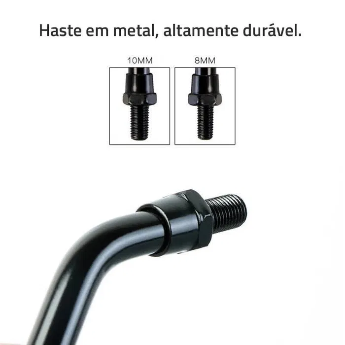 Carregue imagem no visualizador da galeriaEspelhos moto homologados de haste rosca 8/10 mm
