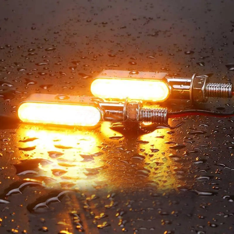 Carregue imagem no visualizador da galeriaPar piscas minimalistas ambar 6 LEDs metal
