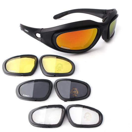 Óculos de sol polarizados moto 4 lentes intermutáveis
